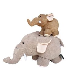 Snabel Elephant Doll Simulering plysj leketøy Mørk brun S