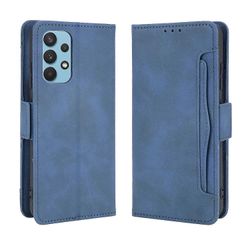 Kotelo Samsung Galaxy A32 4g -kannelle Säädettävä irrotettava kortinpidike Magneettinen suljin Nahkalompakkokotelo Sininen A