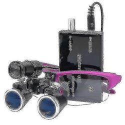 2,5x/3,5x 420 mm hammasluuppisuurennuslasi Kiikarin suurennuslasileikkaus Kirurginen leikkaus Luuppi kohdevalolla Ajovalo - JA Violetti 3.5X