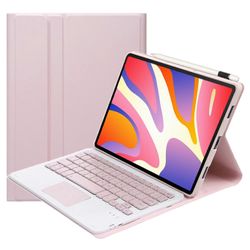 Huawei MatePad 11.5 -suojakotelolle irrotettavalla Bluetooth-näppäimistöllä pudotusta estävä nahkainen jalustan kansi Vaaleanpunainen With Touchpad...