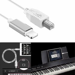 Lyn til type-b Midi tastaturomformer USB 2.0-kabel for iphone 7 8 x ipad ty