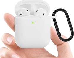AIR Silikonecover med sportsrem til Airpods 2 forreste LED ikke synlig (hvid)