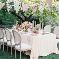 40ft Kangas bunting, 42kpl ulkona bunting banneri, kukka vintage puuvilla kolmio lippu juhla koristeluun