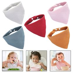 900c Baby spædbørn Fodring Bibs Med Snaps Blød Gasbind Spyt Håndklæde Toddler Bandana