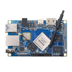 For Orange Pi 4 Development Board rk3399 chip hovedkort 4g minne 16g emmc med kjøleribbe + strøm A