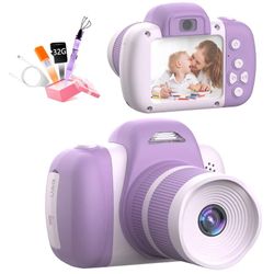 Kakanwo Digitalkamera Allsidig DSLR Kids Digital Camera 1080P Forstørrelse kamera Lilla One Size