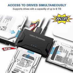 Zilkee Ultra Recovery Converter Usb3.0 Til Sata / IDE Harddisk Kabel Disk Adapter Eu Plug