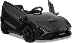 Lamborghini Sian elektrisk børnebil 3-6 år 12V motor MP3 USB-sæder fjernbetjening sort 108 x 62 x 40 cm