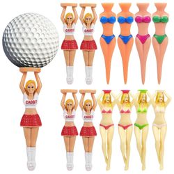 12kpl Golf Tees Funny Women Tees Cheerleader Golf Tees Golf Holders Golftarvikkeet Kuten 7.50X1.60X1.60CM