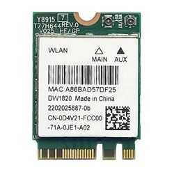 DW1820 QCNFA344A Langaton verkkokortti 2.4G+5G Kaksikaistainen Gigabit Bluetooth 4.1 NGFF -verkkokortti, tukee 802.11AC:tä vihreä