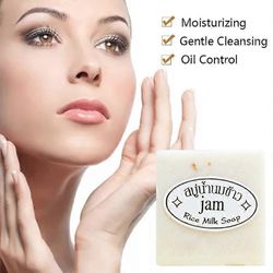 Thaimaa JAM riisi maitosaippua 65g käsintehty saippua kasvojen vartalonpoisto aknen valkaisu kirkastaa