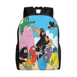 Reppu 1251HE Barbapapa reppu teini-ikäisten koululaukku kangas muistikirja reppulaukku 1251BE 16.1 X 11.8 X 4.5inches