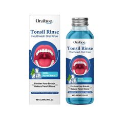 Nielurisakivisuuvesi, oraalihuuhteluneste rauhoittaville nielurisoille, pahanhajuisen hengityksen hoito 1pc