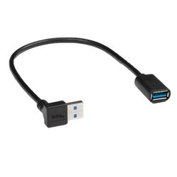 Farfi Usb 3.0 Kvinde til mand Type En ret vinkel 90 graders adapterforlængerkabel