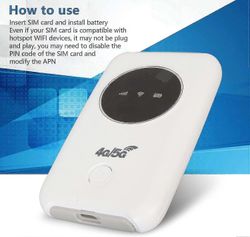 4G LTE avattu 5G WiFi hotspot -laite 300Mbps reititin SIM-korttipaikka mobiilireititin Bui