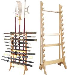 Pystysuora miekka Katana Pidike Näyttöteline Puinen miekkakiinnitys Aseteline