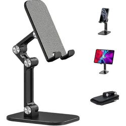 Universal justerbart skrivebordsstativ til tablet desktop holder stander iphone Samsung ipad (sort)