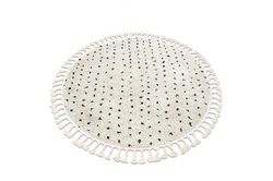 RugsX Tæppe BERBER SYLA B752 cirkel prikker fløde Fringe Berber marokkanske shaggy circle 160 cm