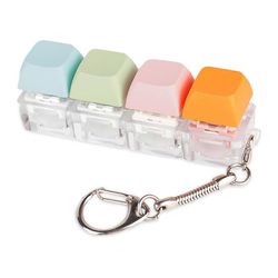 unbrand näppäimistö Fidget lelu, Fidget avaimenperä 4 väriä näppäimistön napsautus, hiljainen Fidget lelu kirjastoon, työhuone Valokuvan väri