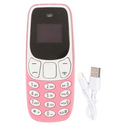 Maailman pienin puhelin handsfree bluetooth-soittaja dual sim-kortti avattu GSM 2 in 1 mini matkapuhelin vaaleanpunainen