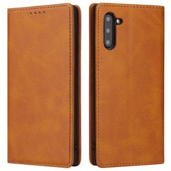Samsung Note10 magnetisk mobiltelefon taske Gul