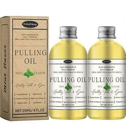 Puhdas orgaaninen kookospähkinäöljyä vetävä luonnollinen hampaiden valkaiseva suuvesi hengityksen raikastamiseen suunhoitoon 2pcs