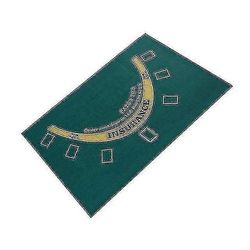 Kaksipuolinen pokeriasettelu Mat Blackjack ja Texas Holdem saatavilla Table Mat Craps ja rulettipöytähuopa vihreä kangasmatto