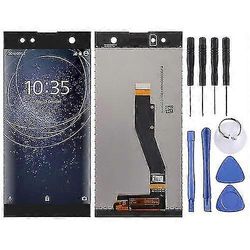 Jeek Oem LCD -näyttö, joka on yhteensopiva Sony Xperia Xa2 Ultran kanssa Digitizer Complete Assembly -kokoonpanolla Musta