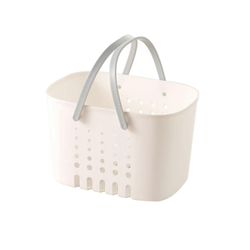 Muovisuihku Caddy Basket Tote Hollow kannettava järjestäjä kotiasuntoon Asuntola Harmaa