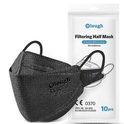 10kpl / 30kpl / 50kpl / 100kpl Ffp2 Kn95 naamio naamio 4 kerrosta suojamaski Anti D kasvonaamio musta 10CPS