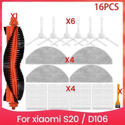 Xiaomi Robot Vacuum S20 / D106 -tarvikkeille Pääsivuharja Hepa-suodatinmoppikankaan pölypussin vaihto