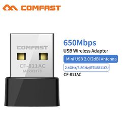 Etwork Cards & Adapters Comfast Cf-811ac 650mbps trådløs USB Wifi-adaptermottaker 2,4 + 5 GHz USB Wifi 802.11n / g / b / ac nettverkskort for PC Wi...