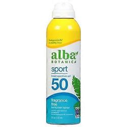 Alba Botanica Sport hajusteeton aurinkosuojasuihke SPF 50 5oz / 148ml