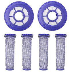 2 Pack Hepa Post Filter &4 Pack Pre Filter Udskiftning for Dyson Dc65 Dc66 Dc41 Up13 Up20