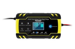 Linkrunning 8A 12V / 24V bærbar smart batterioplader med LCD-berøringsskærm, flere beskyttelser, reparationstype til bil, motorcykel, plæneklipper ...
