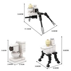 Bioxh 2024 1-5 stk Skibidi toalettmann mot skjerm byggekloss Camerman Titan høyttaler DIY-leker for barn Julebursdagsgave 3 Set B