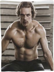 Sam Heughan Blanket Pehmeä lämmin fleecepeitto sohvalle Car Camping Jooga Travel Throw -peitot 100x125cm 50x40in