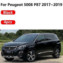 Peugeot 5008 P87 -lisävarusteille 2017 ~ 2019 auton lokasuojan roiskeläpät roiskesuojat etupyörän lokasuoja leivontamaali suojaa roiskeläppiä Musta