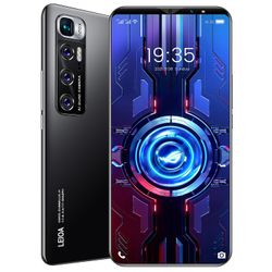 Won 2023 Nya M10 6,1-tums 8 GB minne + 256 GB Android 10.1 Mobiltelefon med stor skärm 5000mAh spel med stor kapacitet mobiltelefon Svart