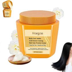 Amino Acid Essence Luxury Nourishing Hair Protein Cream, aminohappoa kosteuttava ja korjaava hiusnaamio, syvähoitoaine kuiville, pörröisille ja vau...