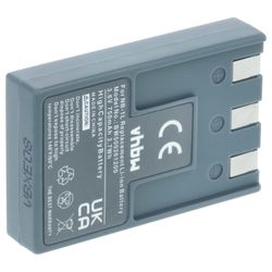 vhbw-akun vaihto Canon NB-1LH, NB-1L -kameraan (750 mAh, 3,6 V, Li-Ion) ilman väriä/sisäistä akkua