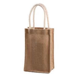 Burlap Tote Handlepose Jute Gaveposer Gjenbrukbar DagligvareVeske Med Håndtak 18x11x28cm