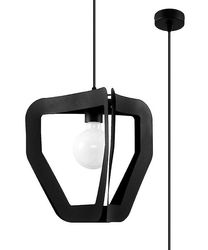 Sollux Lighting Tres Moderne wire ramme vedhæng lys sort E27