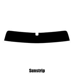 Window-Tint Sun Strip for Hyundai Accent 4-dørs Saloon - 2000 til 2005 pre-cut sunstrip 5% limo sort