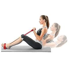 Handuo Rally Rope Fitness Rally Pedal Elastisk Reb Multi-funktion Abdominal Cruncher lilla