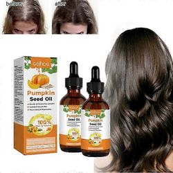 2x kurpitsansiemenöljy 100% puhdas kylmäpuristettu kurpitsansiemenöljy hiusten kasvuun, tehostaa hiusten kasvua ripsille, kulmakarvoille ja kuivill...