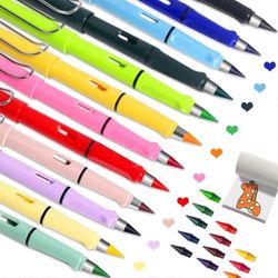 Swivy Swify Magic Pencil pyyhekumilla, musteton uudelleenkäytettävä ikuinen lyijykynä, 12 kynää + 12 kärjen vaihdettava pakkaus