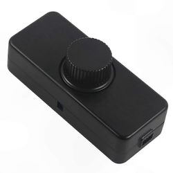 1 Himmennettävä LED-kiertokytkin, 3-100W, yhteensopiva LEDin kanssa, hehkulamppu, halogeenilamput, 220-240V, CE-sertifioitu, musta plug-in-himmennin