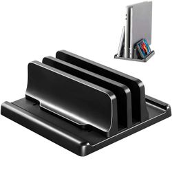 Vertikal stativ for bærbar PC Holder Bærbar MacBook i plast / nettbrett / telefon Holder Justerbar stasjonær PC Dock Dock Space Lagre tilbehør 2-sp...