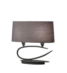 Inspired Lighting Lua bordlampe 2 lys E27, askegrå med askegrå nuancer